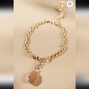 Anthropologie × Serephina, Chunky Locket Necklace, 14K Gold Plated, NWOT